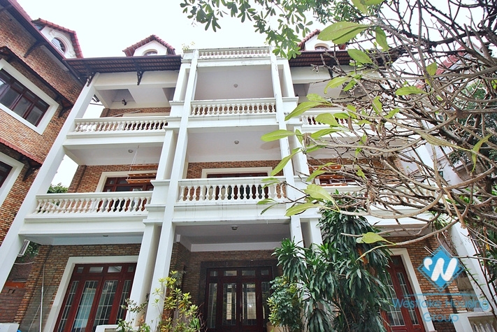 Outdoor-pool and large garden house for rent in To Ngoc Van st, Tay Ho